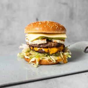 Max Deluxe Halloumi and Beef Burger
